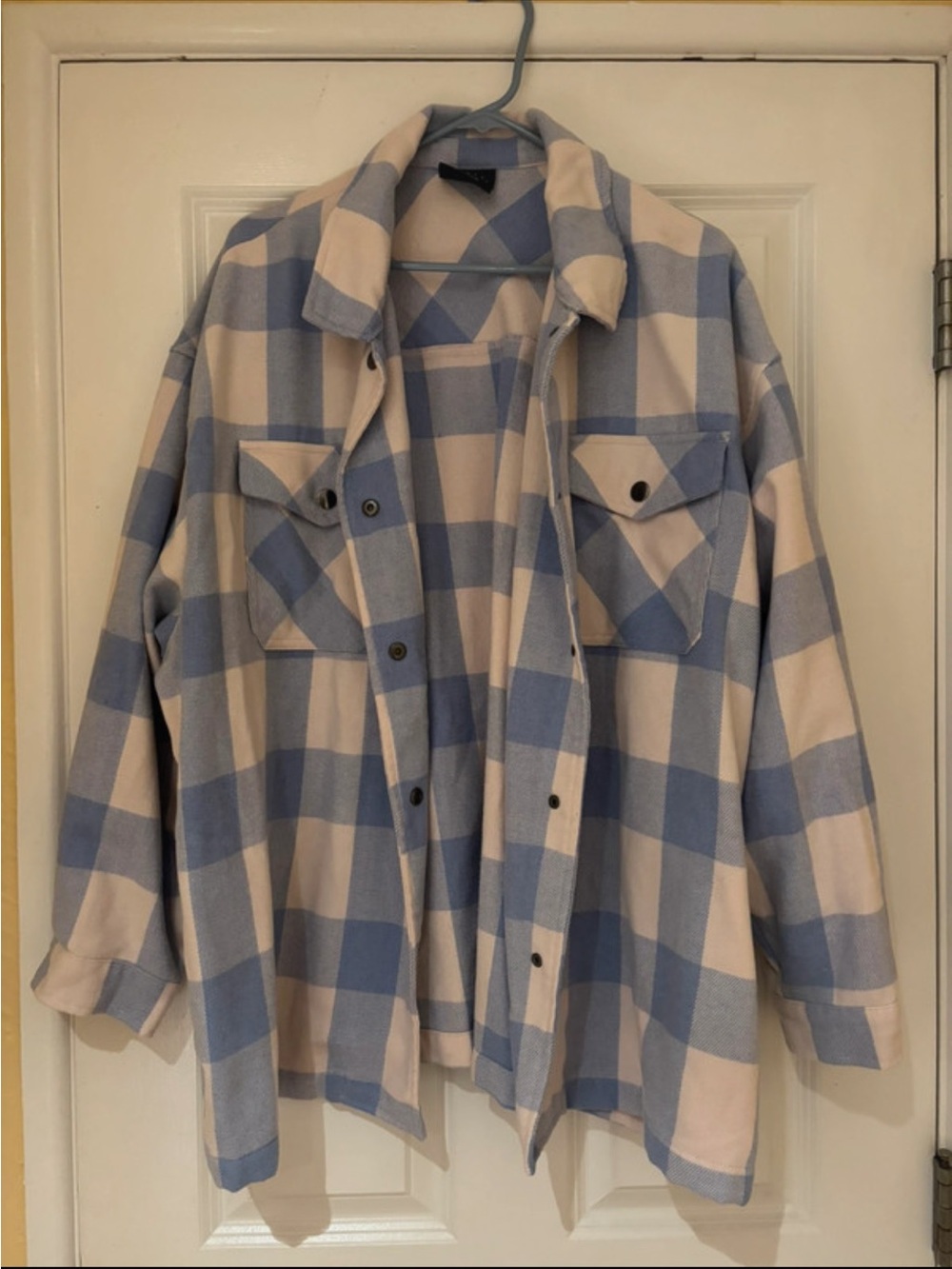 Blue and White Shacket